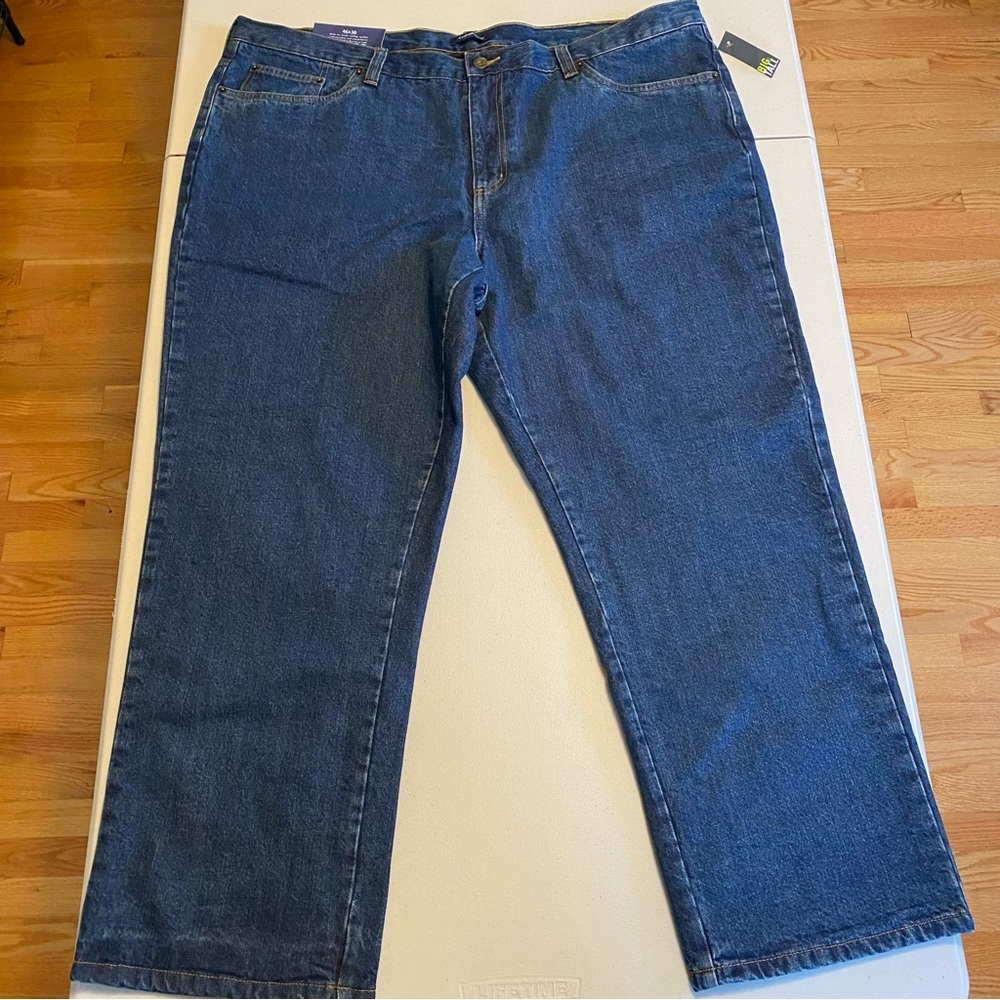 NWT Croft & Barrow Flannel Lined Jeans Mens 46x30 Classic Fit Denim Warm